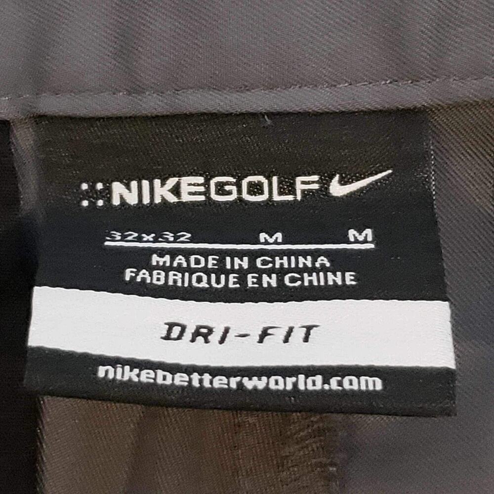 Nike Golf Pants Men’s Size 32x32 Gray Straight Leg Chino Flat Front - Picture 6 of 10
